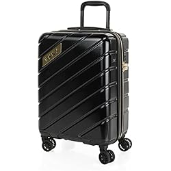 Dkny Maletas DKNY - Maletas de Viaje - Maleta Cabina 55x40x20 - Maletas Viaje Cabina 4 Ruedas. Maleta de Cabina Ligera y Resistente. Maletas Cabina con Candado Combinacion DK41150, Black