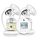 Double Electric Breast Pump - for Perfect Massage and Breastfeeding Assistant, With Backflow Protector Pain Free 9 Levels Suction and Massage with 2 Milk Storage Bottle, BPA Free Hospital Grade