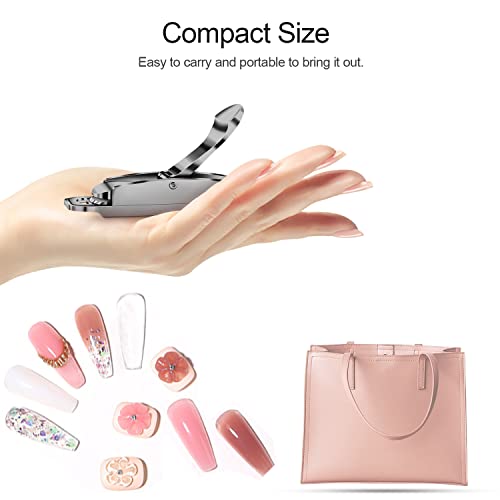 Nail Clipper For Acrylic Nails,Acrylic Nail Cutter,Portable Stainless Steel Nail Tips Cutter Trimmer,Artificial Nail Extension Clipper For False Nail Art Teach Manicure Salon Home Diy (Black) #TOP3