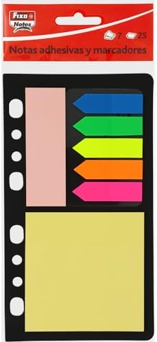Fixo Notes | Sticky Note Holders and Markers | Assorted Colours and Sizes | Pet Indicators | Sticky Notes Paper Binder 4 Rings a5 | 25 Sheets per Pad | 7 Pads image 3