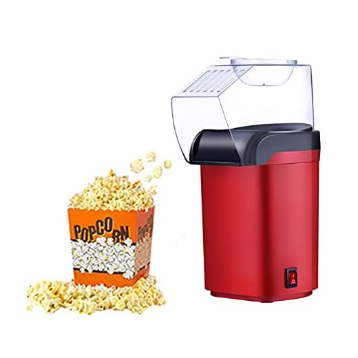 Hot Air Popcorn Maker Machine, Popcorn Popper för hemmet, ingen olja, hälsosamt mellanmål för barn vuxna, mätkopp, perfekt för festfödelsedagspresent, 1200W