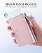 QLD RFID Wallet Women - Small Slim Trifold Wallet Anti-Theft Pop up Card Holder, Minimalist, Ultra Thin, Front Pocket, Premium Leather, 9-11 Cards Capacity | ID Window | Cash Slot