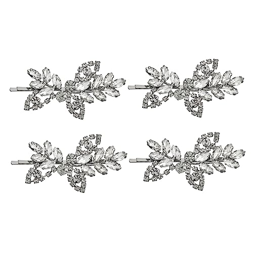 Barrette à cheveux pour mariage et accessoire pince à cheveux femme feuilles lot de 4