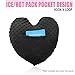 HapiPoppy Heart Surgery Pillow for After Open Heart Surgery Bypass Coughing Recovery Pillows with Pocket Chemo Port Sleeping Heart Shaped Pillow Patients Gifts, Minky Dot Black