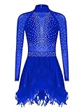 Le col montant avec de longues manches en maille transparente ajoute une touche d'élégance et de mystère, suivant les dernières tendances de la mode