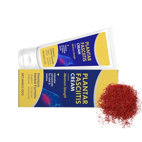 Plantar Fasciitis Pain Relief Cream - Fast Acting Foot Balm & Heel Cream for Dry Cracked Heel Treatment - Muscle Pain Relief, Swollen Feet, Athletes Foot - Herbal Formula for Dry F-oot