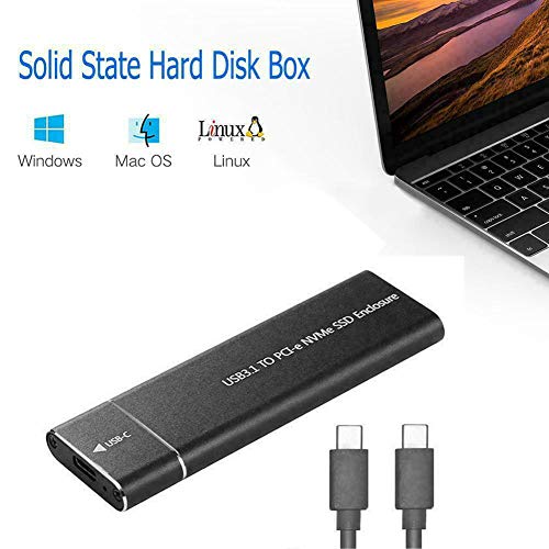 Caja Externa M.2 NVME a USB-C Gen2 10GBPS Negra miniatura 3