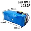 36V 10Ah Lithium Ion E-Bike Battery Pack with 42V 2A Charger - 10S4P Electric Bicycle/Scooter Battery, Built-in BMS for 250W-500W Motors, XT60 & SM Plugs #1