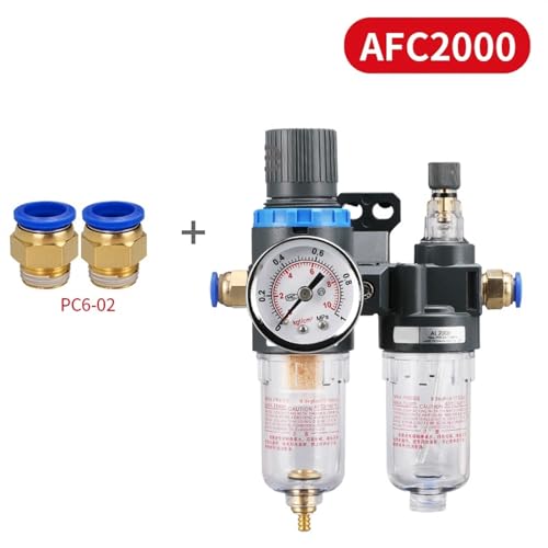 Filtre regulateur AFC2000 pour eliminer l'eau et regler la pression de l'air pneumatique G1/4 - 3