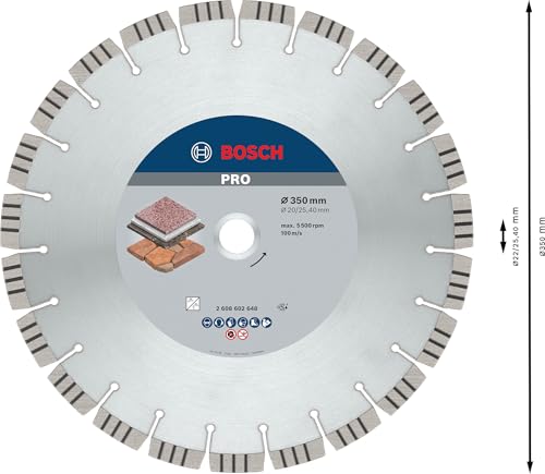 Bosch Disque à tronçonner diamanté Best for Stone 350 x 20 00+25 40 x 3 2 x 15 mm 2608602648 - vue 4