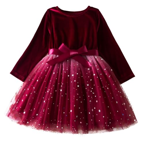 Mädchen Kleid Tüll Cord Ballkleid Gradient Spleißen...
