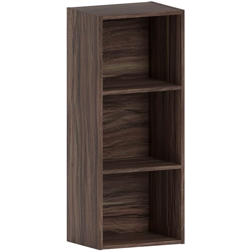 Vida Designs Home Discount Oxford - Estantería de 3 estantes, Hecha de Madera de Roble, para Oficina, Sala de Estar Moderno Nogal