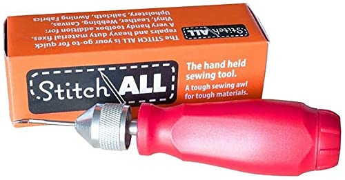 Moose Supply Stitch All Sewing Awl - Quick and Easy Repair of Canvas, Vinyl, Leather, Webbing, Upholstery, Awning Fabrics, Sailcloth, Saddles, Inflatables, and Bounce Houses