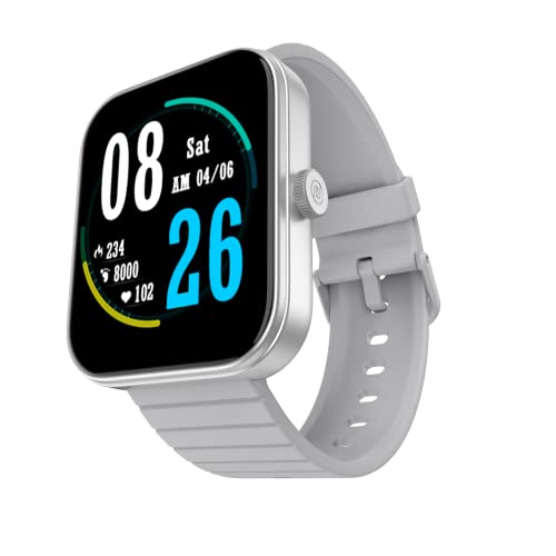 Noise Newly Launched ColorFit Pulse 3 with 1.96″ Biggest Display Bluetooth Calling Smart Watch, Premium Build, Auto Sport Detection & 170+ Watch Faces Smartwatch for Men & Women (Silver Grey)