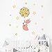 Stickers muraux en forme de ballon dessin animé renard animal pour enfants Rs pépinière vivant R décoration murale étoiles papier peint