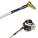 0.5 feet RG316 MS-156 Male Angle to UHF Female Angle Bulkhead RF Pigtail Coaxial Cable