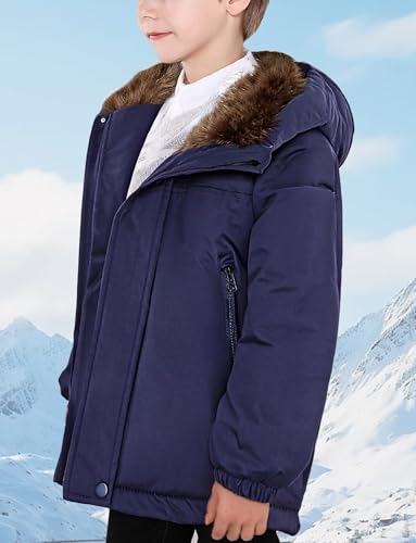 Happy Cherry Toddler Kids Lined Hood Down Jacket Boys Girls Snow Winter Coat Outerwear Warm Snowsuit4