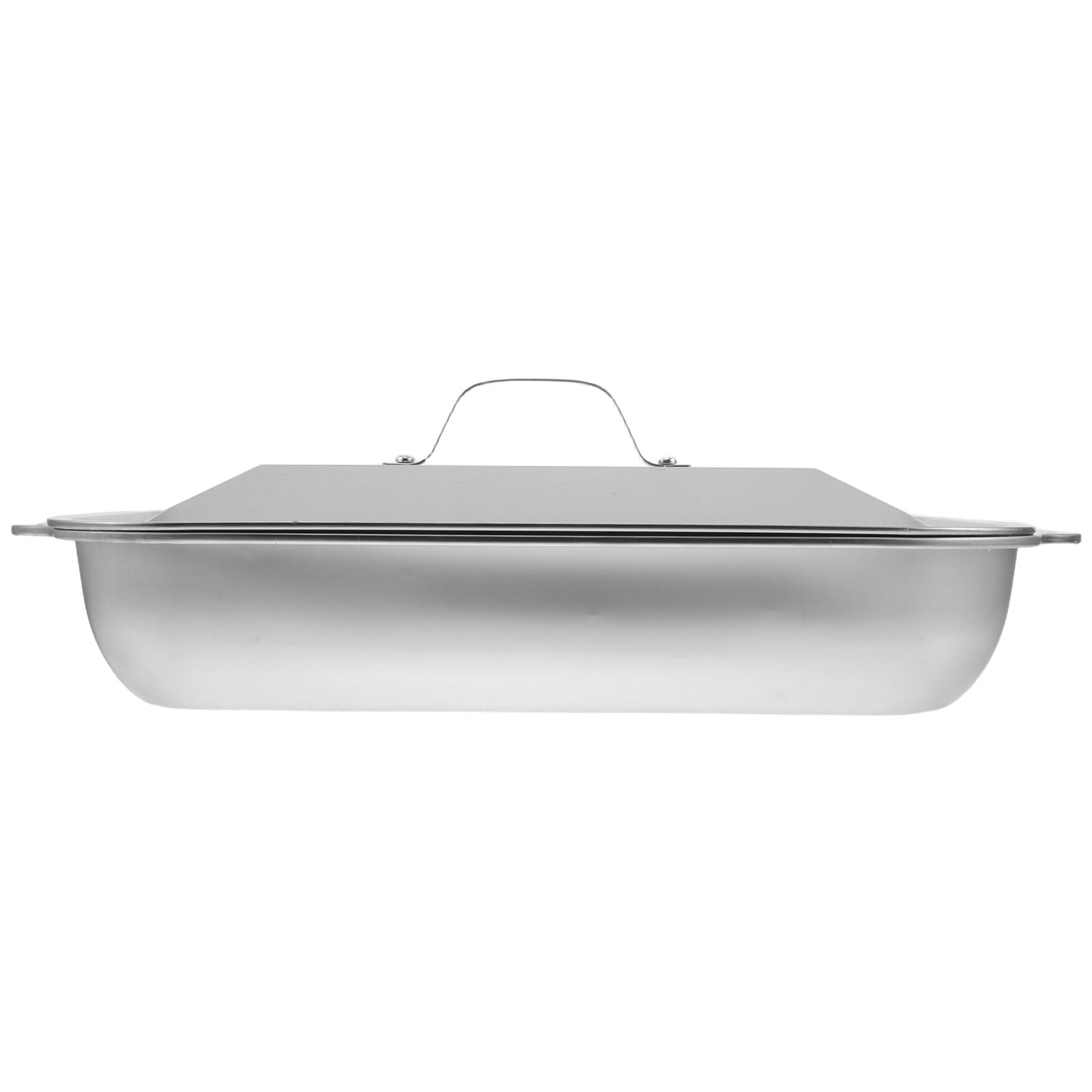 Zerodeko Sartén Rectangular de Acero Inoxidable para Asar Pescado con Estructura Profunda y Distribución Uniforme de Calor Adecuado para Cocina en Casa o Restaurante