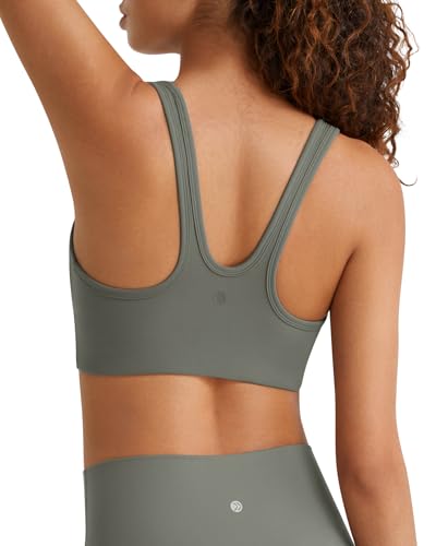 Image of G4Free BareFeel Square Neck Sports Bra Padded for Women - Strappy Y Back Crop Tank Tops Workout Camisole
