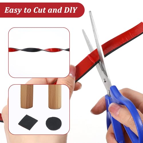 Gummistreifen Selbstklebend, 4.5m x12.5mm x1.5mm Neopren Gummistreifen Bautenschutzmatte Vollgummi Gummi Klebeband für Gummidichtung, DIY, Bodenbeläge Schutz, Stoßschutz, Rutschfest