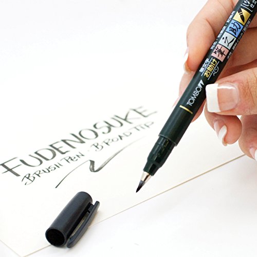 Tombow Fudenosuke Soft Tip: bolígrafo negro para líneas precisas 5