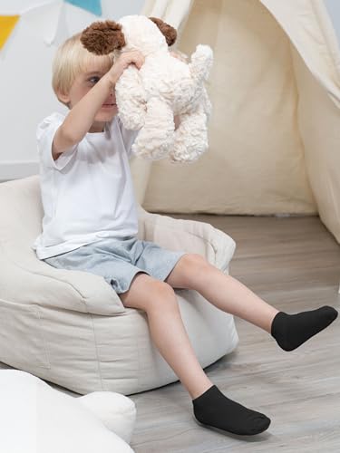 Cooraby Meninos 25 Pares de Meias Infantis com Corte Baixo, Meia Almofada, Meias Esportivas para Tor