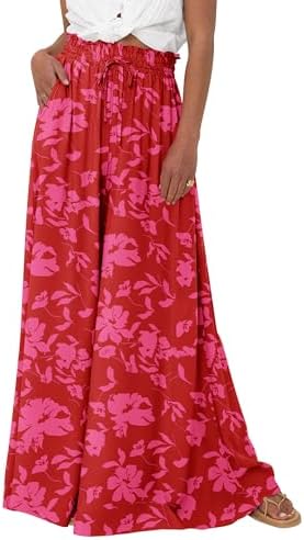 PRETTYGARDEN Women's 2026 Summer Wide Leg Palazzo Pants High Wais...