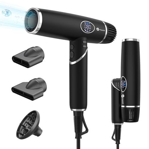 Slopehill Ionen Haartrockner 2000W Professionell - Leiser Föhn mit 110.000 RPM Bürstenlosem Motor, Leicht & Faltbar für ...