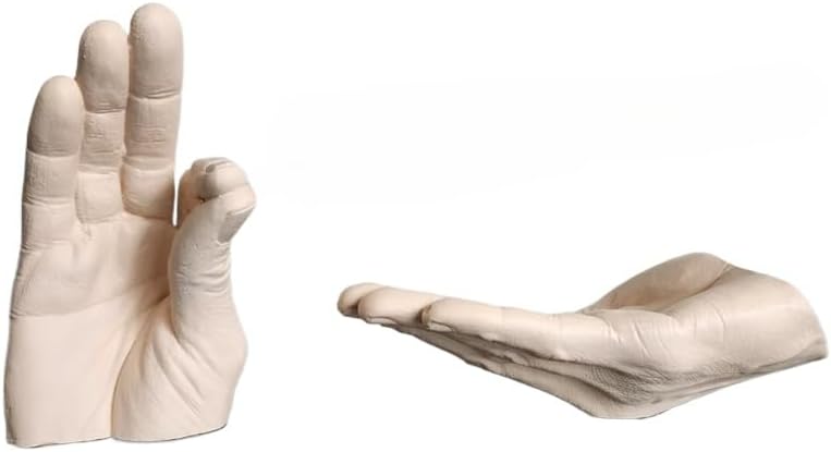 Hand Rest Aromatherapy Rack, Hand Shape, TV Cabinet Ornament, high Sense, Aromatherapy Shelf, Interior Decoration Goods, Resin Ornament Candlestick (Light Yellow.)