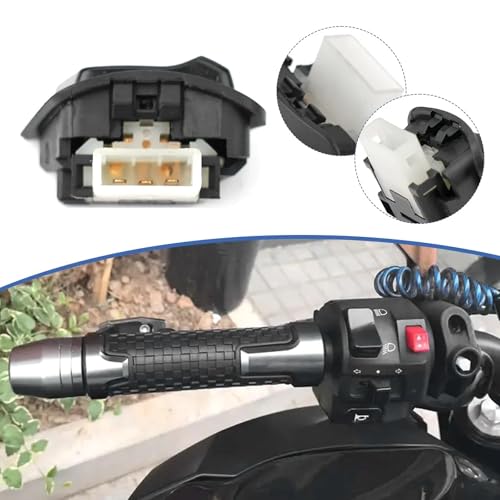 Interruptor de 3 vías de manillar de moto universal con botón de señal de giro 6