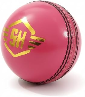 SNEHA HANDICRAFT Professional Cricket Ball, Pink Leather, Black Seam 2 Peace (Pack of 1) Price In India