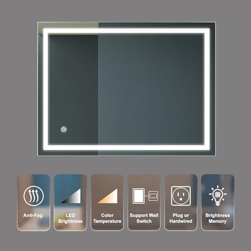 Miroir LED rectanculaire variable anti-buée horizontal vertical - 3