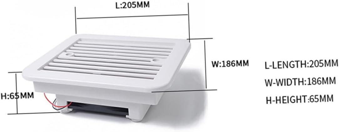 12v 8-inch Rv Ventilation Fan Blades, Silent Exhaust Outlet Fan for Bathroom and Roof, Replacement Part for Camper Van Air Ventilation
