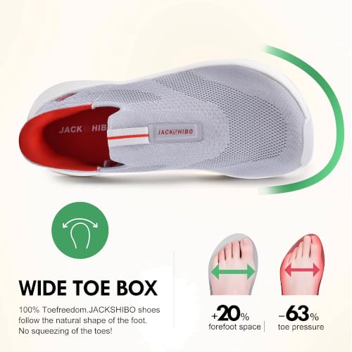 Image of Men Slip in Free up Hands Shoe Wide Toe Box Arch Support Orthopedic Walking