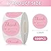 500 PCS Pink and Rose Gold Thank You Sticker,1.5 Inch Thank You for Supporting My Small Business Stickers,for Greeting Cards,Flower Bouquets,Gift Wraps