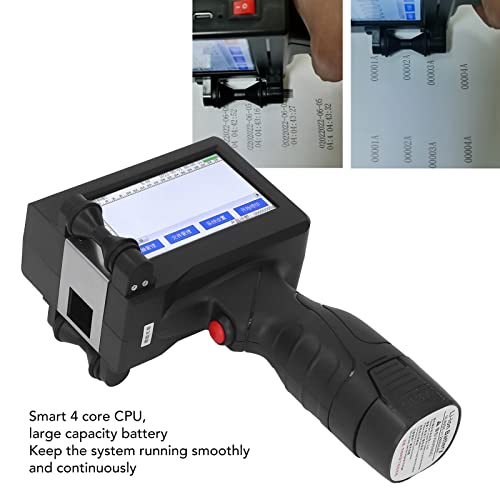 Image of Hilitand Handheld Inkjet Printer, Quick Drying Portable Handheld Inkjet Printer with LED for Barcode Label, 3D Printer Platforms