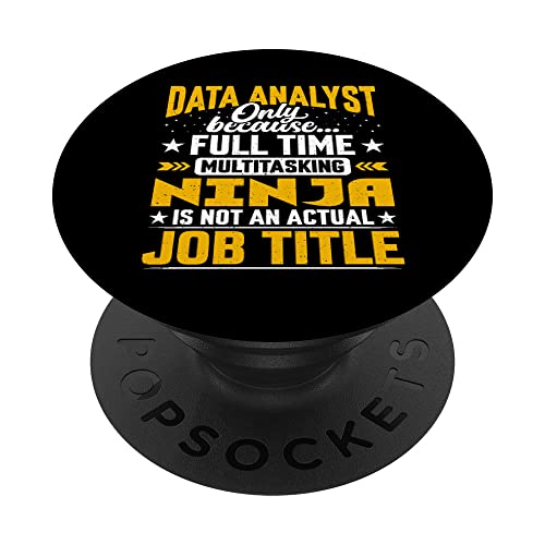 Funny Data Analyst Strategist Expert Job Title PopSockets PopGrip Interchangeable