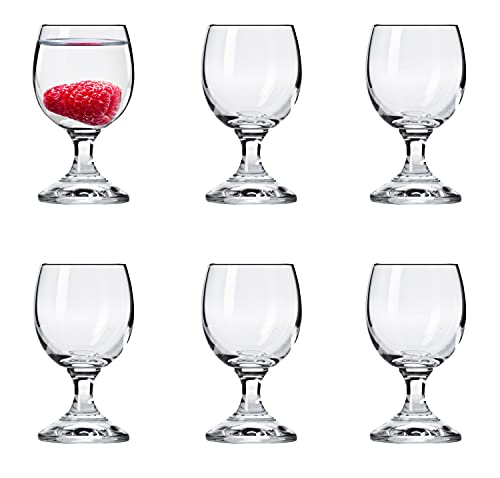 Barski Schnapsglas – Schnapsglas – Stielgläser – Set mit 6 Gläsern – Kristallglas – 40 ml – Verwenden Sie es für – Likör – Whisky – Wodka – Likör – sehr langlebig