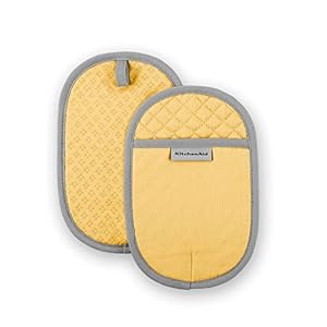 KitchenAid Asteroid Pot Holder 2-Pack Set, Buttercup Yellow, 6.5"x10" KitchenAid Asteroid Pot Holder 2 Pack Set Buttercup Yellow 65×10