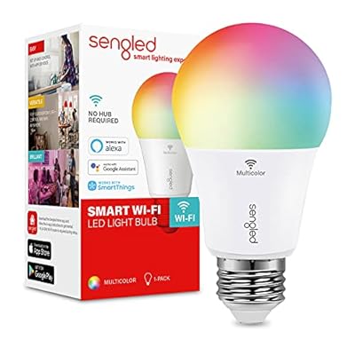 Sengled Smart Light Bulb, Color Changing Light Bulb, WiFi Light Bulbs No Hub Required, Smart Bulbs that Work with Alexa & Google Home, Smart LED A19 RGB Light Bulbs, 1 Pack