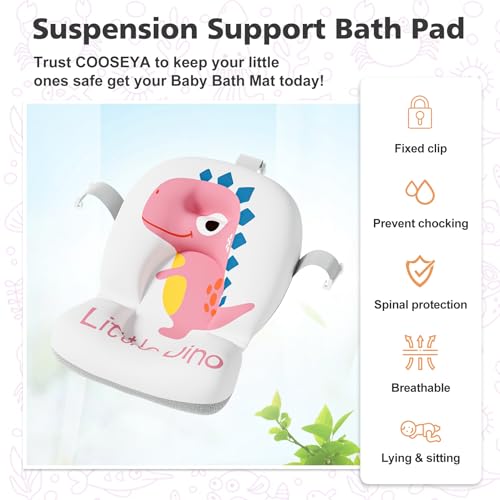 Image of Collapsible Baby Bathtub for Newborns with Thermometer and Soft Floating Cushion Portable and Foldable Travel Baby Bath Tub for Infants to Toddler 0-36 Month (Purple)
