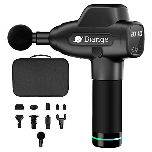 Biange Deep Tissue Massage Gun, Muscle Percussion Massager Gun for Athletes, Super Quiet 20 Speeds for Muscle Recovery Pain Relief
