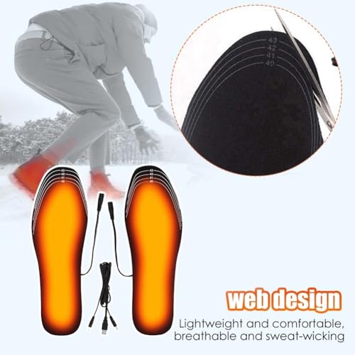 Plantillas Eléctricas USB Calefactables para Zapatos 41-46 miniatura 6