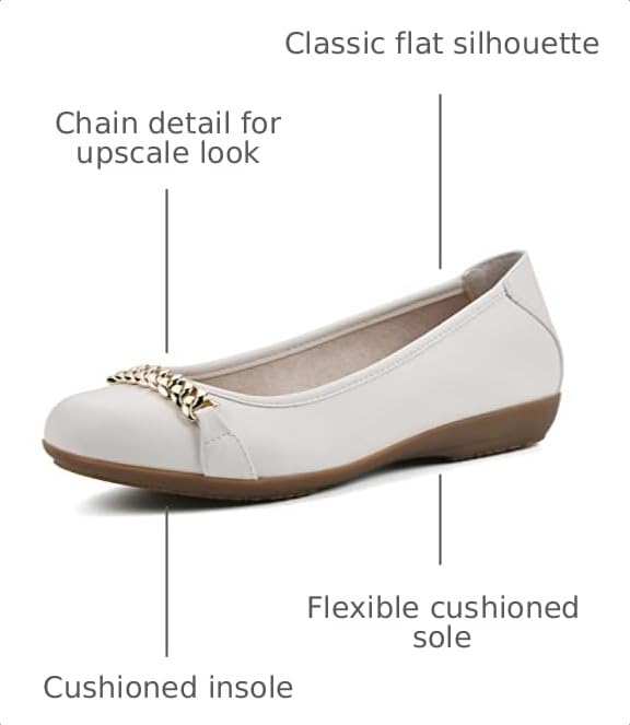 CLIFFS BY WHITE MOUNTAIN Women's Charmed Ballet Flat, Cream/Smooth, 7 M by CLIFFS BY WHITE MOUNTAIN - Used condition - Image 3