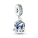 Produktbild PANDORA Moments Süßer Oktopus Murano-Glas Charm-Anhänger aus Sterling-Silber mit Cubic Zirkonia, Kompatibel Moments Armbänder, 791694C01