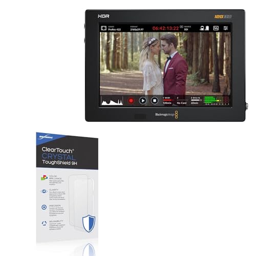 BoxWave Screen Protector Compatible with Blackmagic Video Assist 12G HDR (7 in) - ClearTouch Crystal ToughShield 9H (2-Pack), Clear 9H Tough Flexible Film Screen Protector