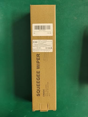 rietegio 25CM Duschabzieher mit Halterung Duschabzieher Edelstahl Handlicher Glaswischer 3 Silikonabstreiflippen und Schraubendreher Handlicher Glaswischer für Bad Küche Spiegel Auto Fenster Putzen