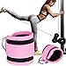 Ankle Strap Ankle Resistance Band Wrist Cuff Padded Strap Adjustable Fitness Glute Kickback D-Ring for Cable Machine Gym Foot Leg Training Brace Support 1 Pack (pink)