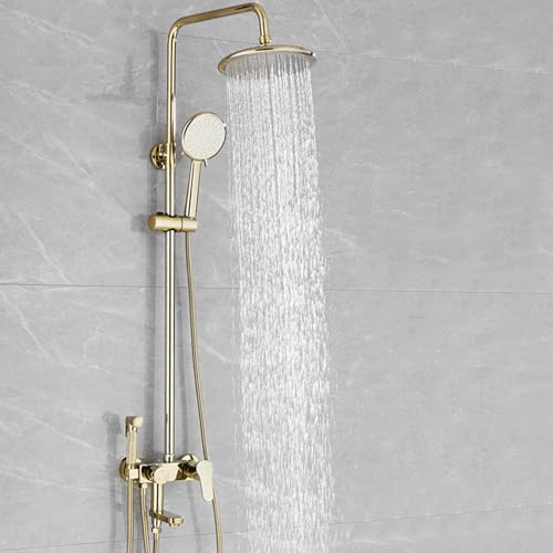 Robinet de bain mural mitigeur de douche doré pour une ambiance spa à la maison