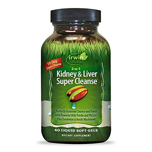 Irwin Naturals 2-in-1 Kidney + Liver Super Cleanse 10 Day Detox with Milk